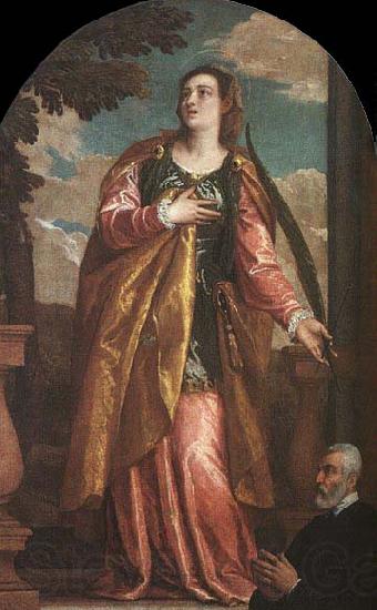 Paolo  Veronese St. Lucy and a Donor France oil painting art
